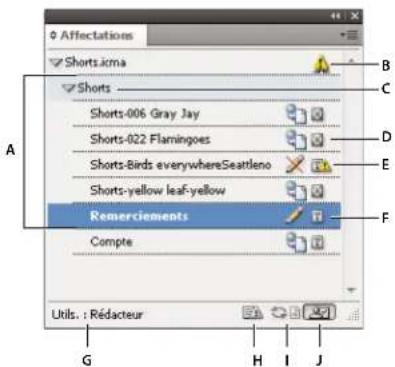 ADOBE InDesign CS5.5 - Présentation du panneau Affectations - 2