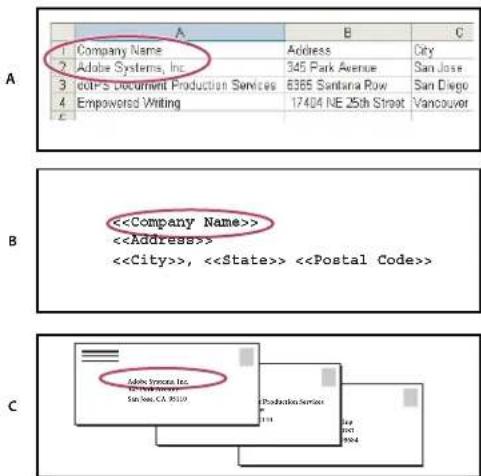 ADOBE InDesign CS5.5 - A propos de la fusion des données - 1