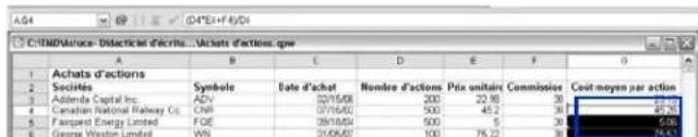 COREL WordPerfect Office X7 - Copie d'une formule dans une nouvelle cellule - 2