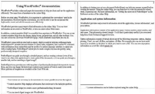 COREL WordPerfect Office X7 - Modification de la méthode de numérotation de notes de bas de page - 1