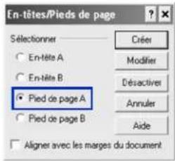 COREL WordPerfect Office X7 - Ajout du premier pied de page - 1
