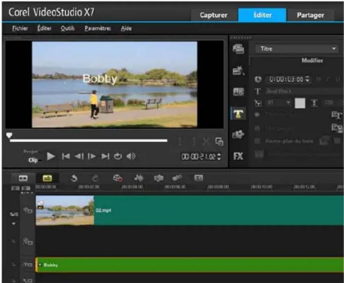 COREL VideoStudio PRO X8 - Pour faire correspondre un mouvement à un chemin de suivi - 1