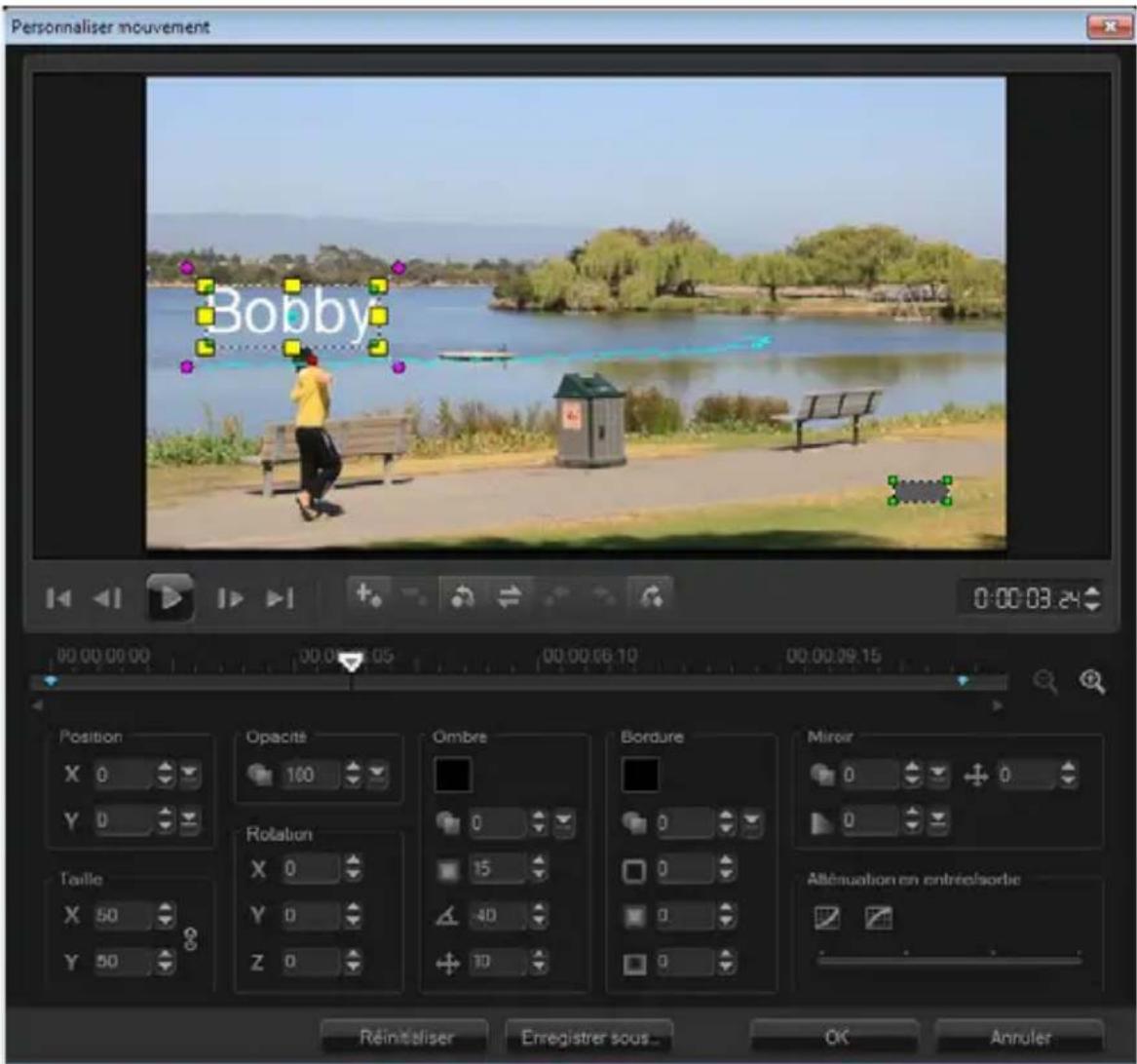 COREL VideoStudio PRO X8 - Pour personnaliser un chemin de mouvement - 1
