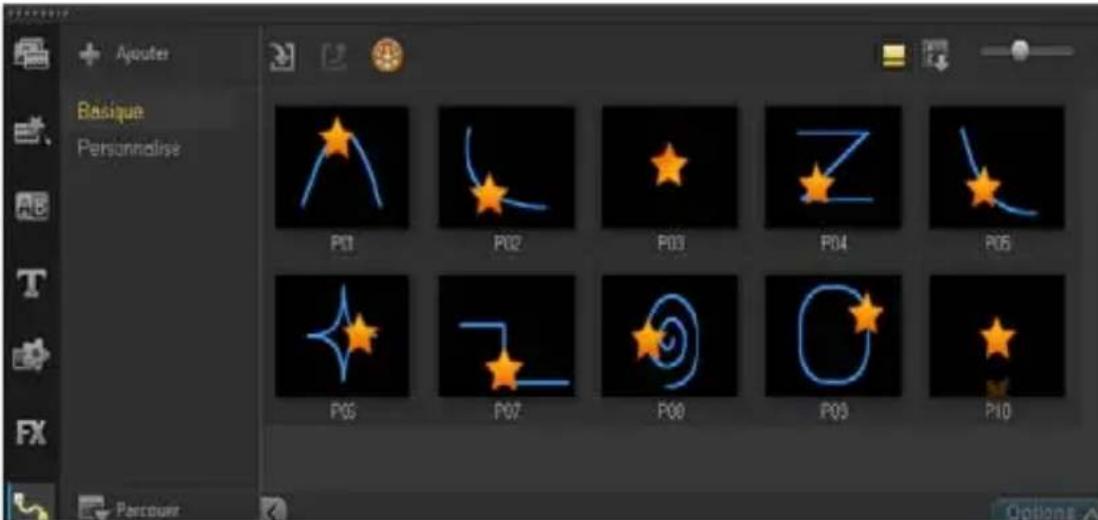 COREL VideoStudio PRO X8 - Utilisation de la bibliothèque de chemins - 1