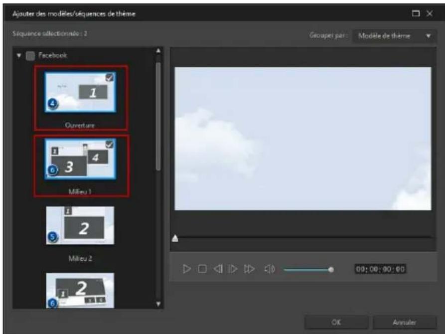 CYBERLINK PowerDirector 13 - Ajout de modèles/séquences de thème - 5