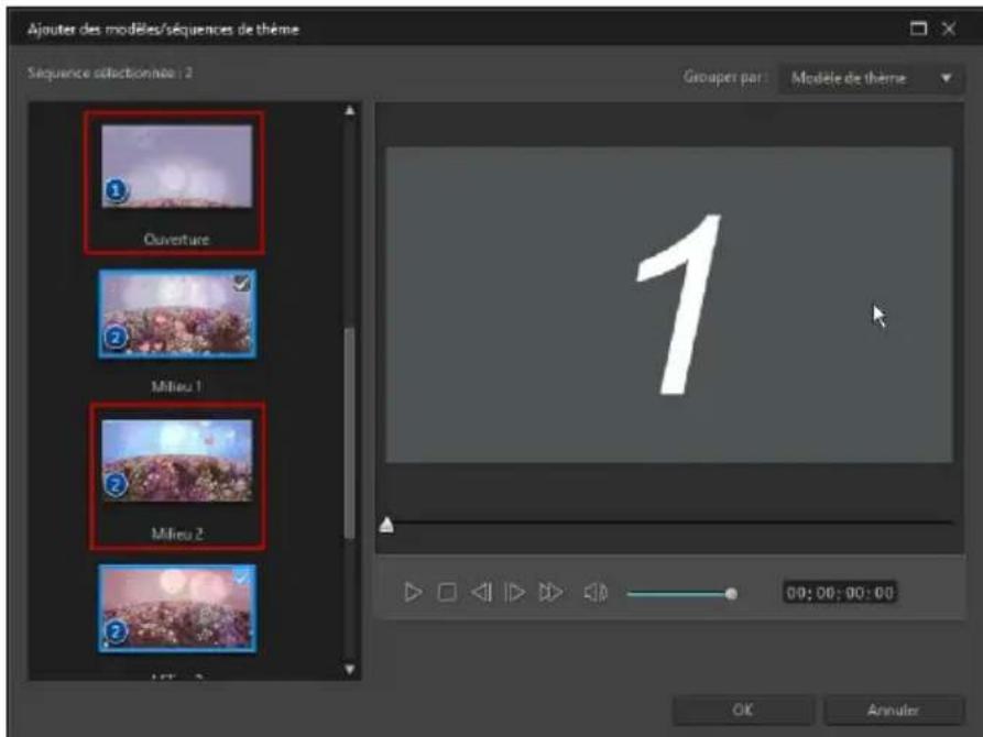 CYBERLINK PowerDirector 13 - Ajout de modèles/séquences de thème - 4