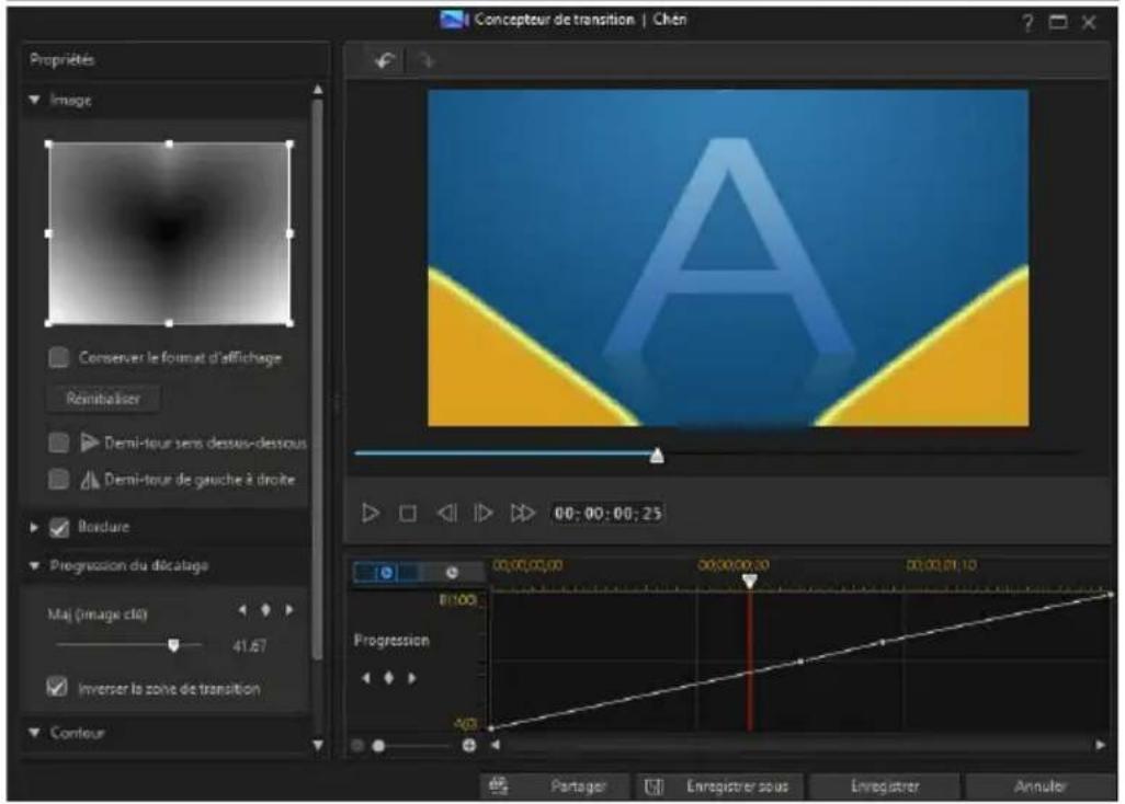 CYBERLINK PowerDirector 13 - Inverser la zone de transition - 2