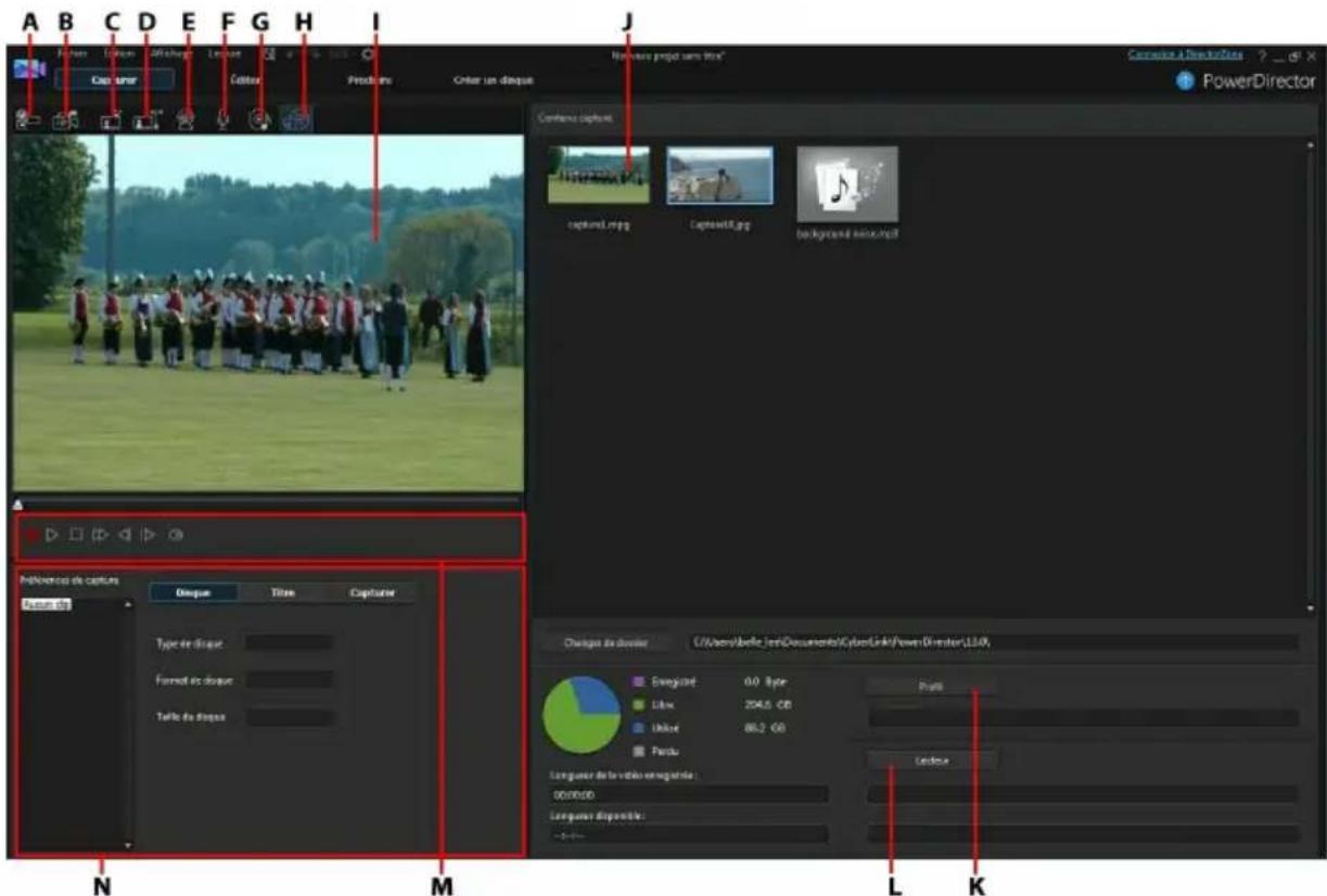 CYBERLINK PowerDirector 13 - Capture d'un média - 1