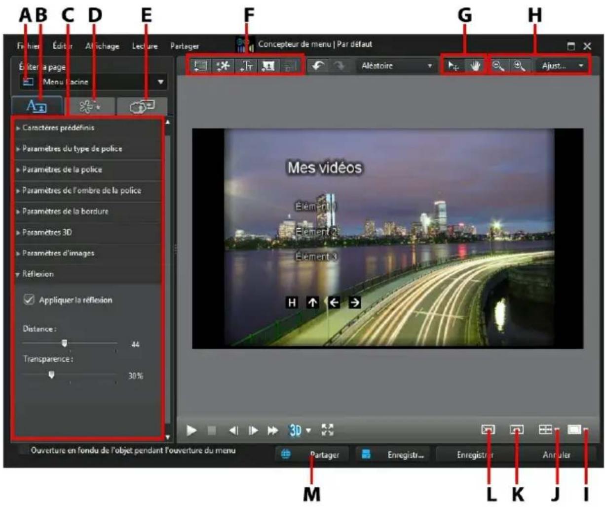 CYBERLINK PowerDirector 11 - Personnalisation des menus de disque dans le Concepteur de menu - 1