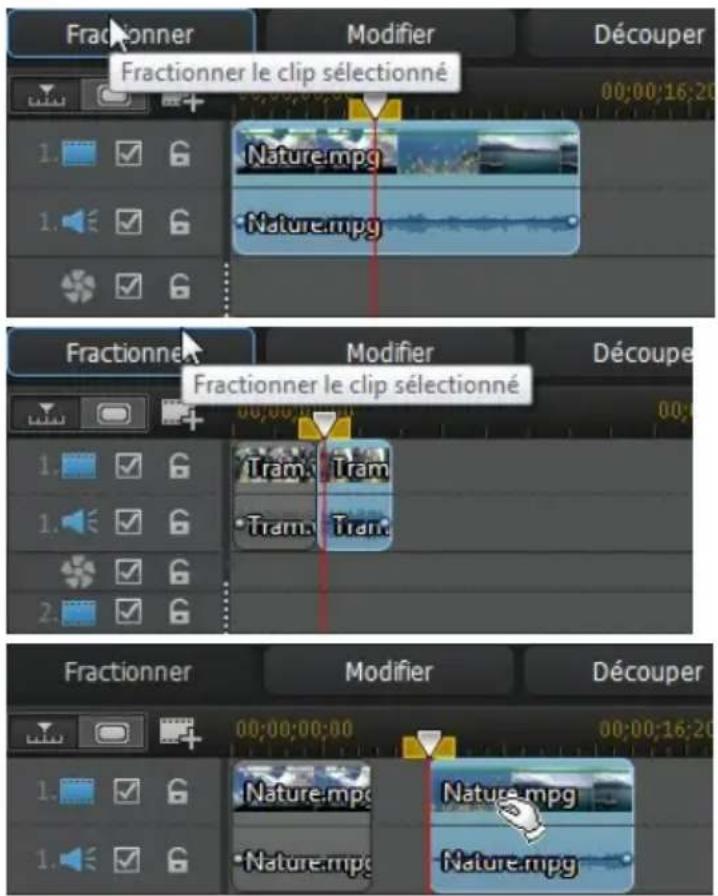 CYBERLINK PowerDirector 11 - Fractionner un clip - 1