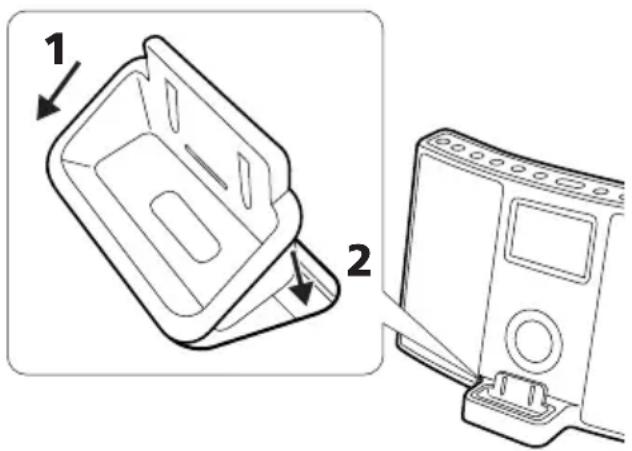 TEAC SRLX5IB - Insert the adapter into the Dock of the SR-LX5i. - 1