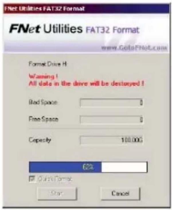 Approx APPDSHDD - Selektieren Sie "Quick Format" und "Start". - 2