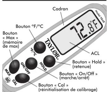 Taylor 9848E - TAYLOR 9848FDA/806 Thermomètre numérique etanche - 1