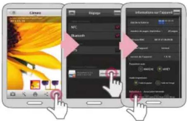 LG PD233 - Paramétrage de l'application Pocket Photo du téléphone Android. - 1