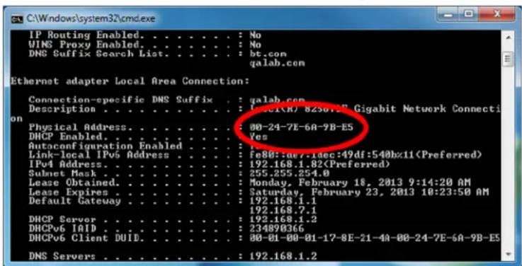 BUFFALO WHR1166D - Recherche de l'adresse MAC d'un ordinateur - 1