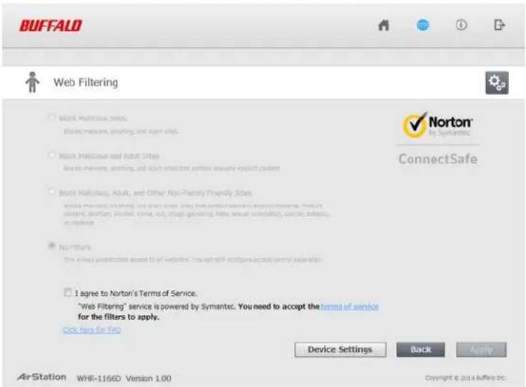 BUFFALO WHR1166D - Web Filtering (Filtrage du Web) - 1