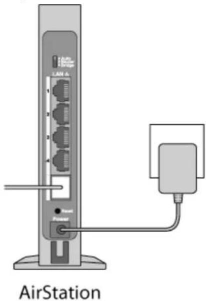 BUFFALO WHR1166D - Connexion au PC et mise sous tension - 3