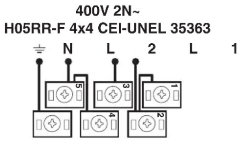 HOTPOINT CE6IFA.1 X F HA - 230V 1N~ H07RN-F 3x4 CEI-UNEL 35364 - 3