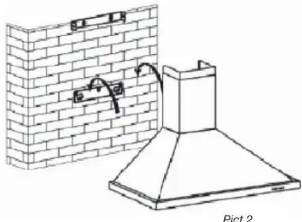FAGOR 9 CFD 90 X - Fixing to the wall : - 2