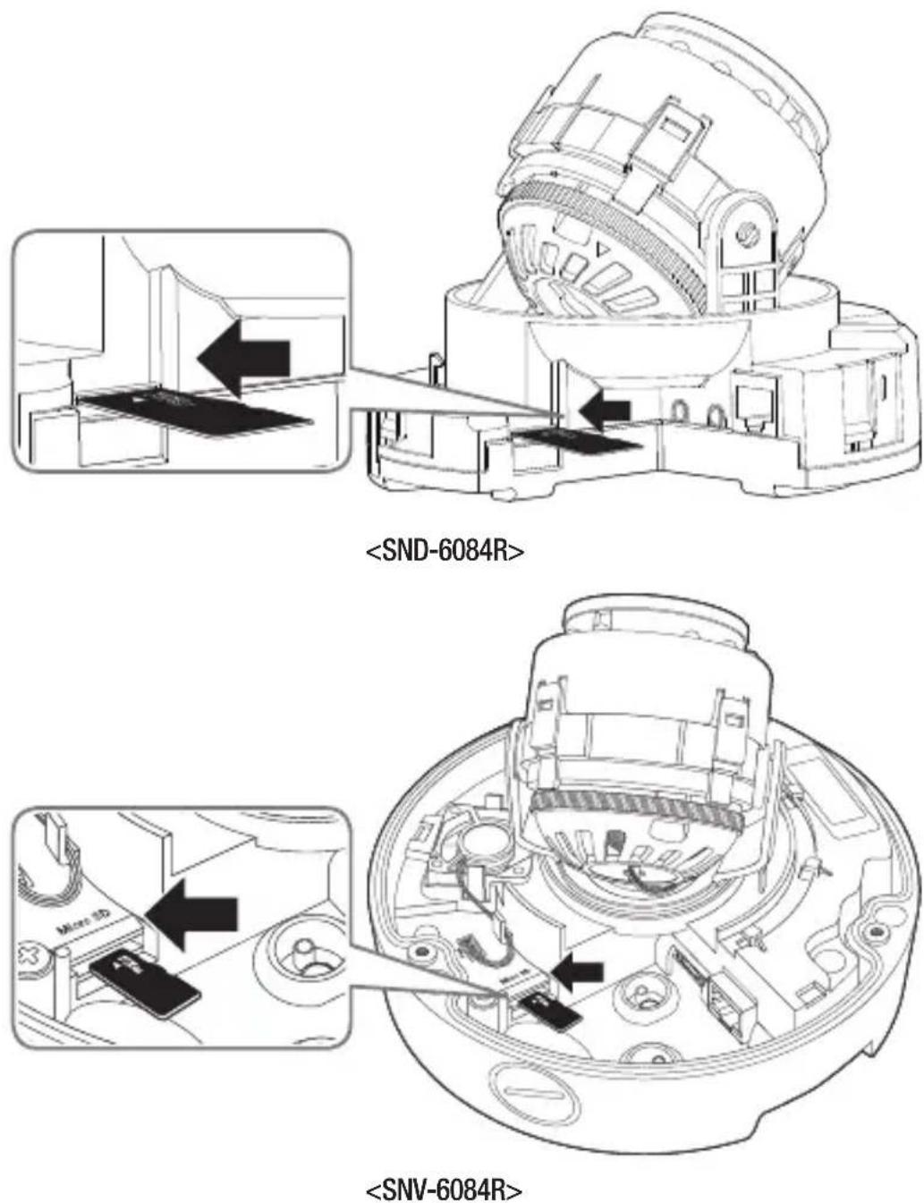 SAMSUNG SNO6084RP - Insertion d'une carte mémoire micro SD - 1