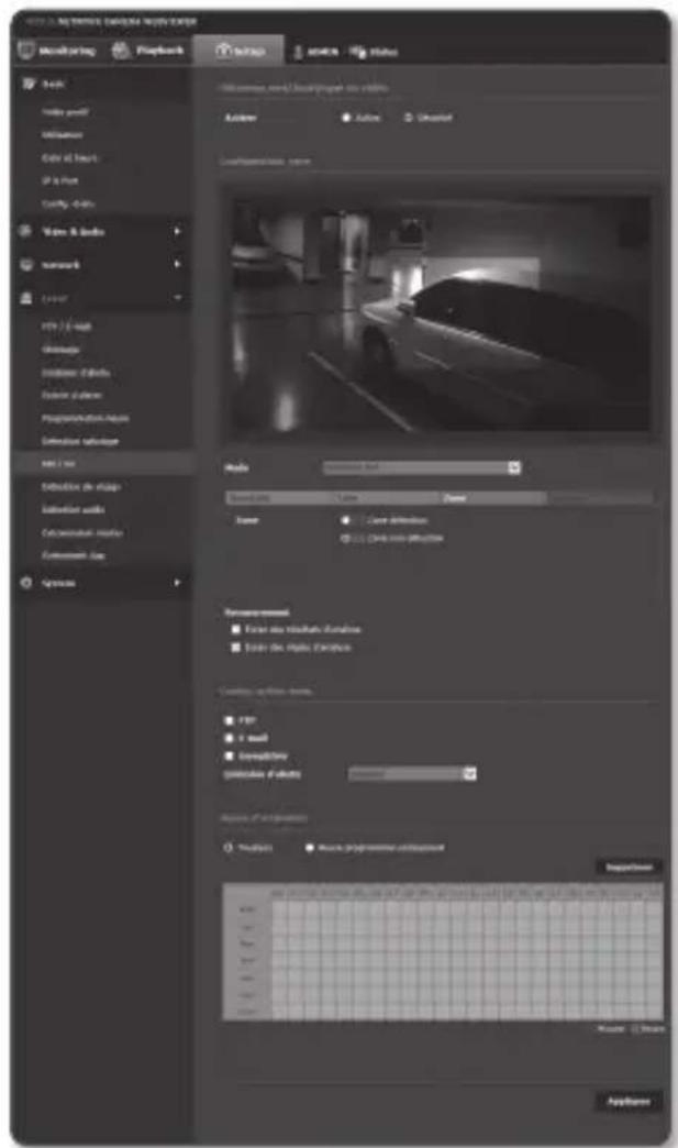 SAMSUNG SNO6084RP - Pour utiliser la détection de mouvement - 2