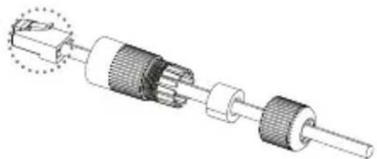 SAMSUNG SNDL6012P - Comment connecter le cable RJ45 étanche à un cable LAN - 2