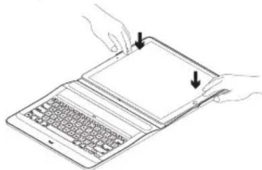 LOGITECH Create iPad Pro keyboard case - Setting up the keyboard case Inserting your iPad Pro into the holder - 3