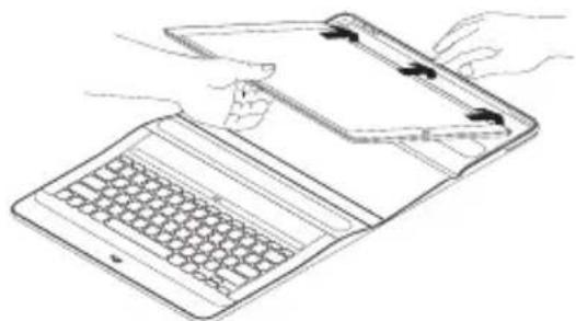 LOGITECH Create iPad Pro keyboard case - Inserindo o iPad Pro no suporte - 1