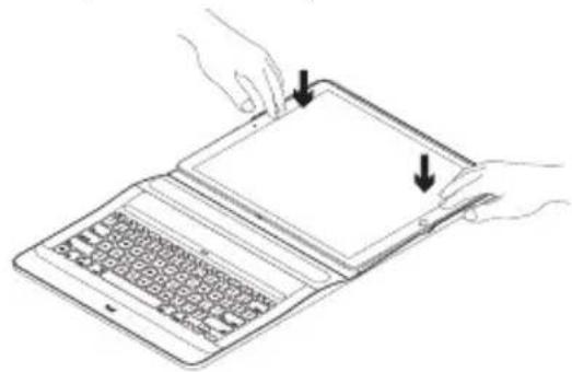 LOGITECH Create iPad Pro keyboard case - Inserindo o iPad Pro no suporte - 3