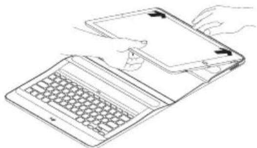 LOGITECH Create iPad Pro keyboard case - Inserindo o iPad Pro no suporte - 2