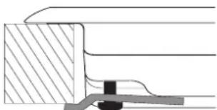 INDESIT PR 642 I - Schema di fissaggio dei ganci - 3
