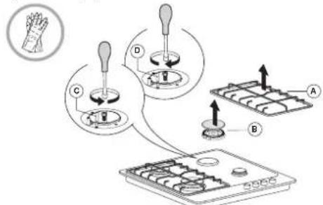 INDESIT THP 642 IXI - REEMPLACEMENT DES INJECTEURS (voir le tableau des injecteurs dans le Consignes de sécurité) - 1