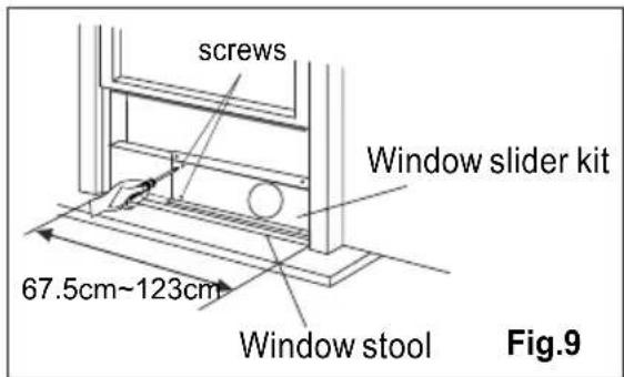 ELECTROLUX EXP09CKEWI - Installation in a double-hung sash window - 2