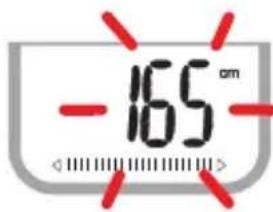 TEFAL Body Master BM6010 - 2/ Sélection de la taille (de 100 à 220 cm): - 1