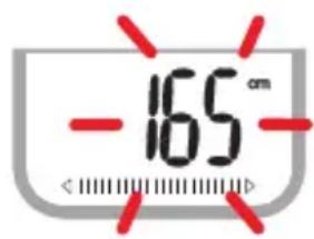 TEFAL Body Master BM6010 - 2/ Selectarea taliei (intre 100 s i 220 cm): - 1