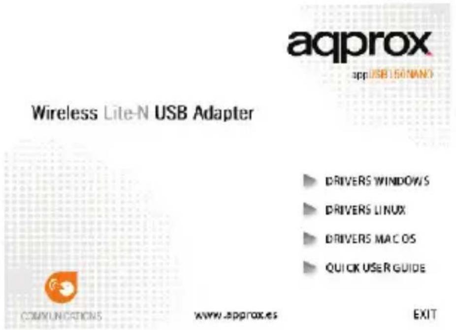 Approx WirelessN Nano USB Adapter - Windows XP, Windows Vista kal Windows 7 - 1