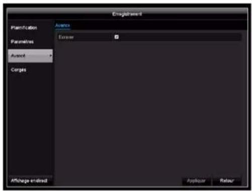 Ensignware-1 Planification Parameters Aspect Corges Avance Extrave Affichage ended Applyor Refour