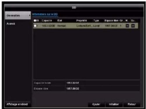 GENERATIONS Avance DDO ■ PS Capacit Edit Properties Type Espace Mem Gr M Su... 1653.00GB Format LectureExpt., Local 1857.00GB 1 Capacity Inlet 1953.00GB Expense Info 1957.00GB Affichage indirect Adapter Initiiser Return