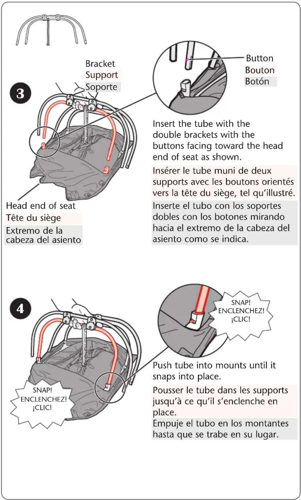 GRACO Glider Lite LX - Attaching Swing Arms - 2