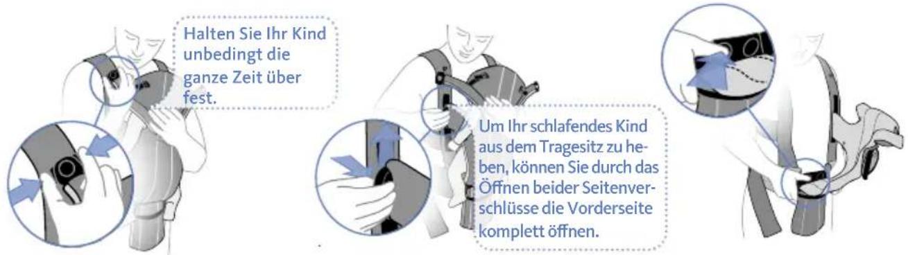 BabyBjörn Baby Carrier Miracle - HERAUSNEHMEN DES KINDES/ABNEHMEN DES TRAGESITZES - 1