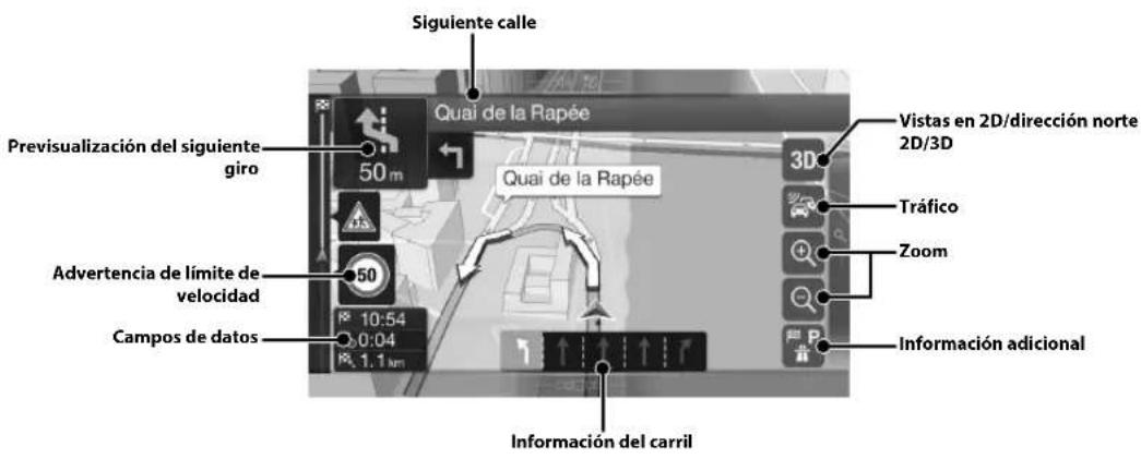 ALPINE X802DU - Funciones de mapas (X902D/X802D-U/INE-W710D solo) - 1