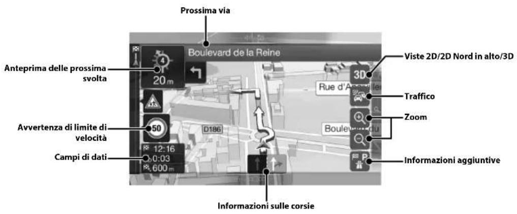 ALPINE X802DU - Funzioni di mappa (solo X902D/X802D-U/INE-W710D) - 1