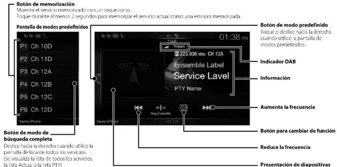 ALPINE X802DU - Funcionamento de DAB/DAB+/DMB - 1