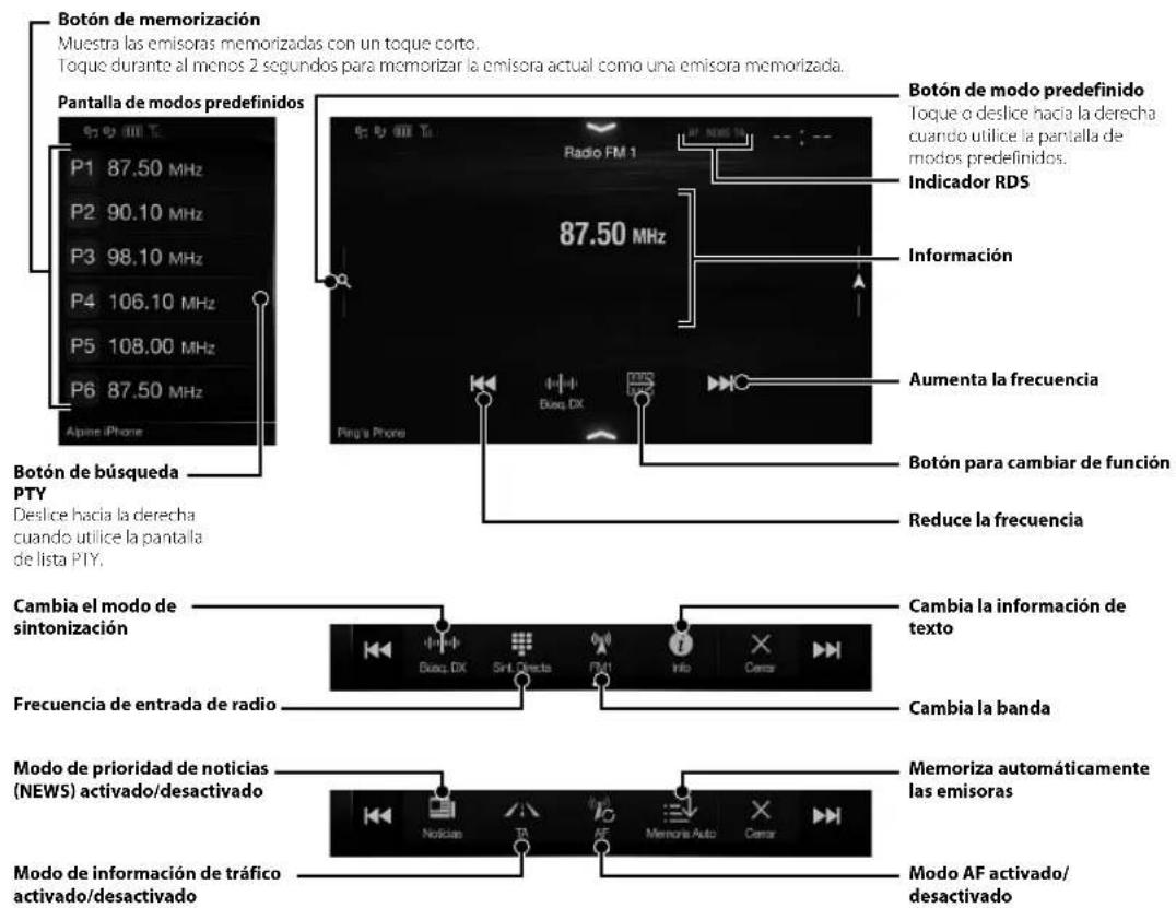 ALPINE X802DU - Funcionamento de radio/RDS - 1