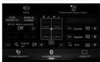 ALPINE X802DU - Pasar de la pantalla de fuentes de audio a una pantalla española - 1