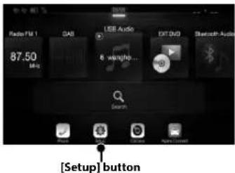 ALPINE X802DU - Touch [Setup] button on the Menu screen. - 1