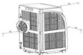 ROTEL U797CH1 - Montage du flexible d'évacuation (Mode CLIMATISATION) - 1
