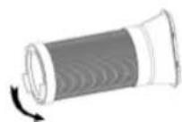 ROTEL U797CH1 - Installation des Abluftschlauchs (Kühlen-Modus) - 1