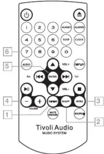 TIVOLI AUDIO Music System BT - Control Remoto (Quite la pestaña transparente de las pilas antes de usar el control) - 1