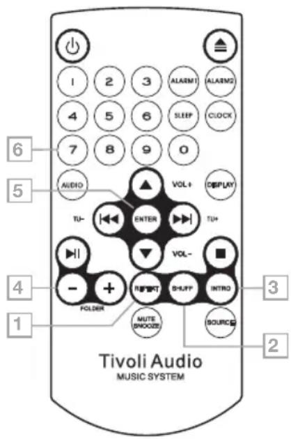 TIVOLI AUDIO Music System BT - Kauko-ohjain (Irrota kirkas liuska pariston päältä ennen käyttoä) - 1